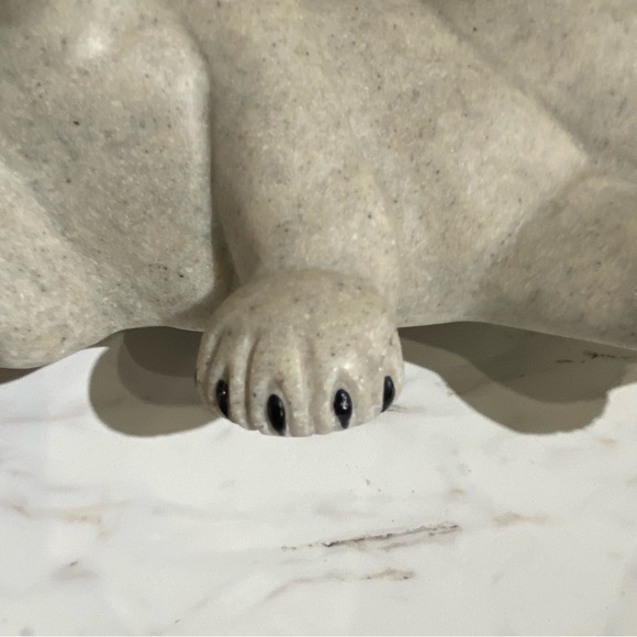 Vintage Quarry Critters Baboo Bear large figurine laying bear stone critter - Picture 7 of 12